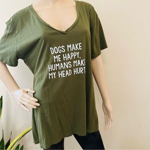 Cherryloom Dogs Make Me Happy  Tee Shirts Size 2XL